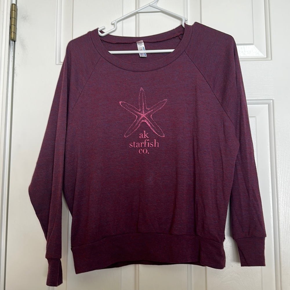 Alaska starfish Co maroon pullover sweater size medium American apparel brand